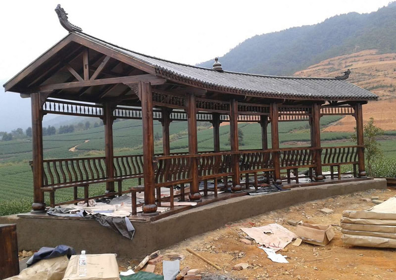 防腐木景觀長廊