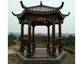 防腐木休閑六角涼亭